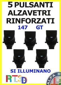 KIT 5 Pulsanti pulsantiera alzavetri Alfa 147 GT pulsante tasto Romeo luce - Imagen 1 de 1