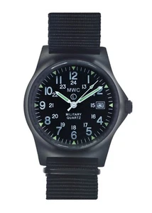 MWC G10LM1224 PVD Military Quartz Watch |50m|12/24hr Dial|Date Window|Luminova - Picture 1 of 9