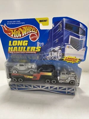 Mattel Hot Wheels 1998 semirremolque de larga distancia y remolque con 34 Ford Foto 1 de 4