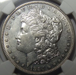 1884-S NGC AU50 MORGAN DOLLAR - Picture 1 of 4