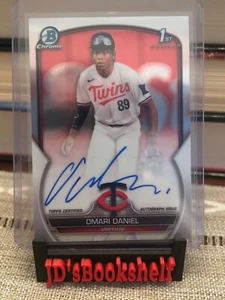 2023 Bowman Chrome Prospect Omari Daniel Auto Minnesota Twins #CPA-OD Rookie 1st - Bild 1 von 2