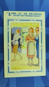 Abrigo de alimañas vintage de humor judío Reg Maurice década de 1930 ISSACS & CO - Imagen 1 de 2