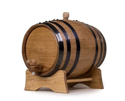 New Char Oak Aging Barrel Wooden Whiskey Barrel, Bourbon Wine Barrel Home Brewer - Image 1 of 4