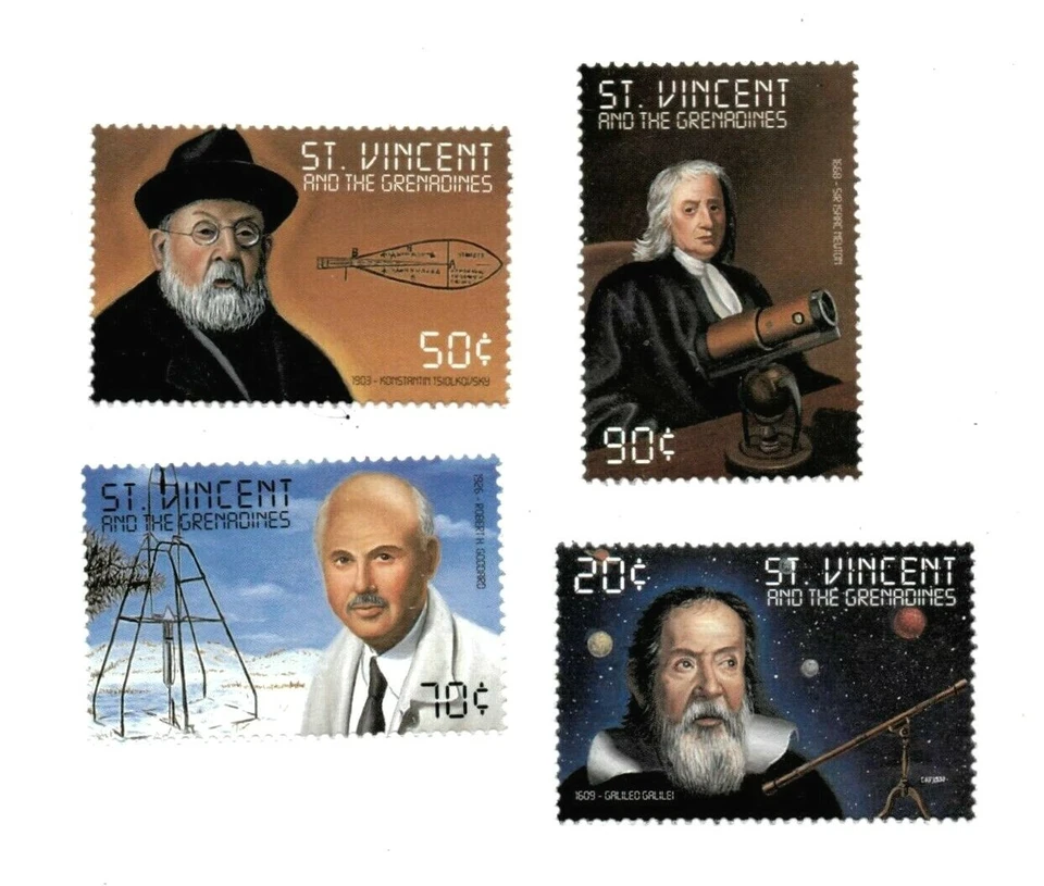 St. Vincent 1999 SC# 2696-99 Space Science Galileo, Newton - Set of 4 Stamps MNH - Image 1 of 1
