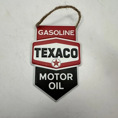Texaco Motor Oil Metal Sign Man Cave Garage Bar Gas Station Wall Decor - Image 1 of 3