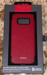 TUMI Coated Canvas Co-Mold Red Black Protective Case Cover Samsung Galaxy S8 - Picture 1 of 6