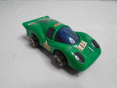 Vintage 1972 General Mills Kenner Toys Green Ferarri P-4 Friction Toy Car Flaws* - Image 1 of 4