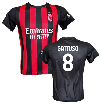Sportbaer- Maglia Gattuso 8 Milan 2025-2026 ufficiale adulto ragazzo bambino - Immagine 1 di 2