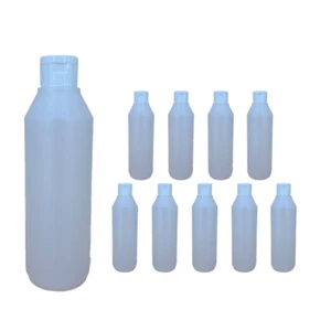 10x Leere Plastikflaschen 500 ml HDPE Kunststoffflaschen inkl. Deckel - Bild 1 von 3