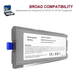 New CF-30 Battery for Panasonic Toughbook CF-31 VZSU46U CF-VZSU46AU CF-VZSU1430U - Picture 1 of 7