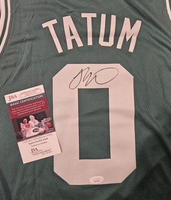 Jayson Tatum Signed Autographed Boston Celtics Jersey JSA - Image 1 of 4