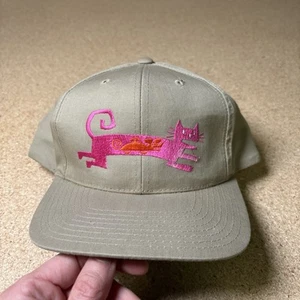 Vintage Nickelodeon Hat Cap Snap Back 90s Cartoon Nick Cat Logo USA Y2K 00s - Picture 1 of 5