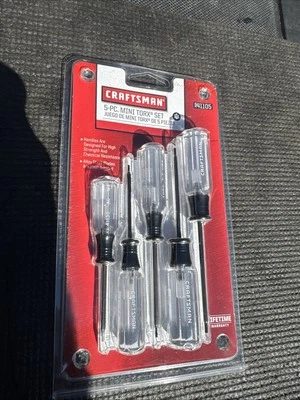 Sears Craftsman USA Nos 5pc Mini Torx Set Screwdriver 41105 T5-t9 - Image 1 of 4