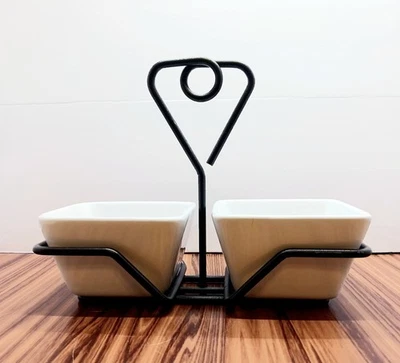 Pampered Chef Simple Additions Dip Condiment Tray With Metal Caddy  Ex Cond - Image 1 of 4