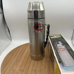 Vintage Uno-Vac 1 QT Unbreakable Stainless Steel Vacuum Bottle Thermos NOS - Picture 1 of 10