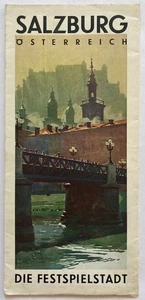 Original Vintage Travel Brochure SALZBURG - AUSTRIA - FESTIVAL CITY - 1930s - Picture 1 of 5
