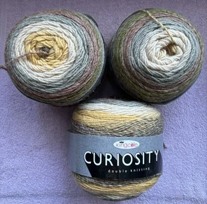 King Cole Curiosity DK Yarn Cakes 3x150g Cakes Shade Camouflage-Brown,Green - Picture 1 of 5