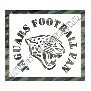 8"x9" Clear Plastic Stencil - Jaguars Football Fan (SX3) (.007") - Picture 1 of 2
