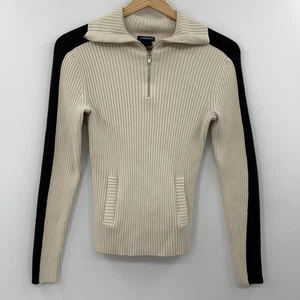 Vintage Y2K GAP Stretch Zipper Pullover Kängurutaschen gerippt Gr.XS - Bild 1 von 6