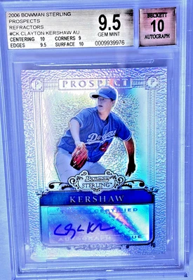 2006 Bowman Sterling - Prospects Refractor #BSP-CK Clayton Kershaw /199 (AU, RC) - Image 1 of 4