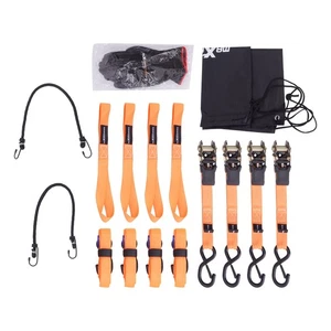 Ratchet Tie Down Set 2200 lbs 1in * 15ft for Transport for ATV Trailer Truck - Picture 1 of 19