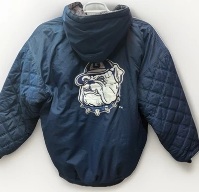 Chaqueta acolchada reversible STARTER de colección de los 90 - Georgetown Hoyas Jack con capucha L Foto 1 de 4