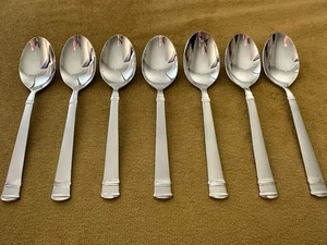 (7) TEASPOONS Oneida TIRAMISU 18/10 Stainless China —MINT - Picture 1 of 12