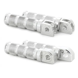 [SASA] SILVER CNC Billet Anodized FRONT + REAR SET Foot Pegs for Yamaha YZF R1 - Picture 1 of 6