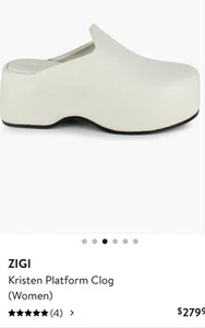 Zoccolo Zigi Kristen platform pelle osso taglia 37 ret $280 - Foto 1 di 15