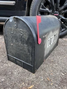 Vintage HUGE Primitive US Mailbox Galvanized Farm Mail Box Large Industrial - Picture 1 of 12