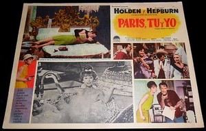 1964 Paris - When It Sizzles ORIGINAL LOBBY CARD Audrey Hepburn William Holden C