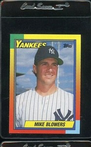 1990 TOPPS TRADED #9T MIKE BLOWERS ROOKIE RC NEW YORK YANKEES 