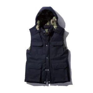 SOPHNET Navy Camo Hooded Vest Gilet Men Size L Visvim Wtaps NBHD Bape Fragment - Picture 1 of 5