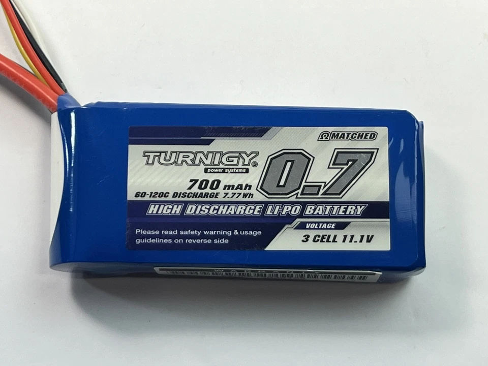 Turnigy 700mAh 3S LiPo Battery Pack 11.1V 60C 120C XT30 Connector Plug - Image 1 of 3