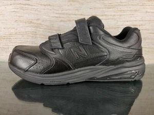 Zapato cómodo para caminar NEW BALANCE 927 para hombre talla 14 2E correa de cuero negro MW927VK - Imagen 1 de 12