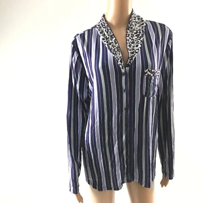 Jaclyn Smith Mujer Manga Larga Suave Pijama Cálido Dormir Top Camisa Talla L Púrpura  Foto 1 de 4