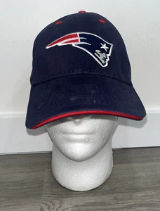 New England Patriots Adjustable Hook And Loop Hat Cap NFL Navy - Imagen 1 de 6