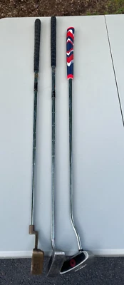 Set of 3 Odyssey Dual Force Putters 660, 664 & Rossie 2 Silver Mallet Golf Club - Image 1 of 4