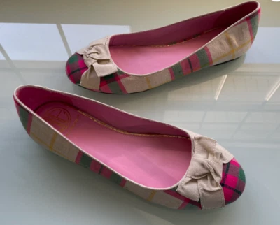 Zapatos planos de ballet TALBOTS azul 8,5 gamuza cuero pitón piel de serpiente 9,5 CUÑA Foto 1 de 3