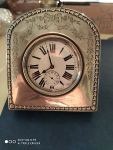 Rare Antique Travel 8 Day Swiss Pocket Watch with Original Silver Case - Picture 1 of 12