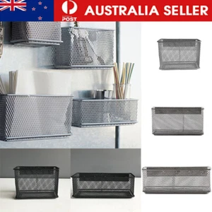 FooWire Mesh Magnetic Storage Basket Tray Metal Desk Caddy Storage Organizer - Picture 1 of 15