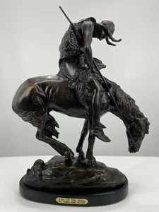 James Earle Fraser "End of the Trail" Bronze Sculpture, 9''H x 8.5''L x 4"W - Picture 1 of 6