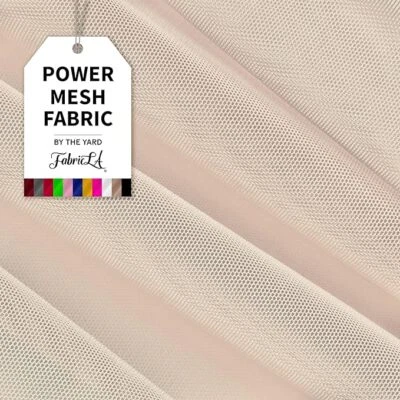 FabricLA Power Mesh Fabric | 4-Way Stretch Lightweight Sheer | Nylon Spandex 60" - Image 1 of 4