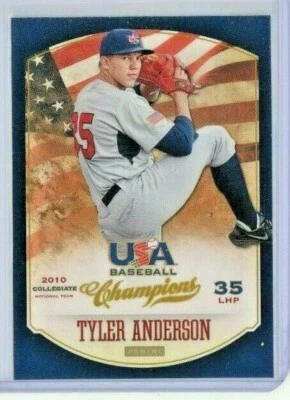 2013 Panini USA Baseball Champions #6 Tyler Anderson - 2010 College Champ - MINT - Image 1 of 2
