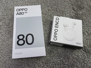 OPPO A80 5G - Dual SIM Android Phone 256 GB + OPPO ENCO BUDS2 - BRAND NEW SEALED - Picture 1 of 2