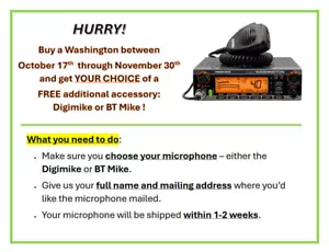 RADIO PRESIDENTE WASHINGTON 10 METRI CON SSB 70 WATT + SOLO GARANZIA PRODUTTORE - Foto 1 di 7