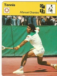 1977-79 Sportscaster Card, #33.06 Tennis, Manuel Orantes, Spain