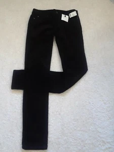 NWT Gap 1969 Women's Black Pincord Corduroy Legging Jeans - Size 24/00 STRETCH - Picture 1 of 12