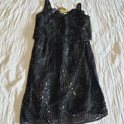 Vestido Giani Bini Para Mujer XS Sin Mangas Negro Lentejuelas Corbin Fiesta Noche Nuevo con Etiquetas Foto 1 de 4