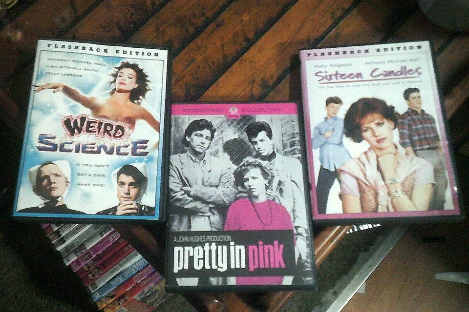 80's movies WEIRD SCIENCE, PRETTY IN PINK, SIXTEEN CANDLES John Hughes NrPerfect - Image 1 of 1